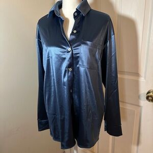 Like Love Women’s Button Down Long Sleeve Shirt.